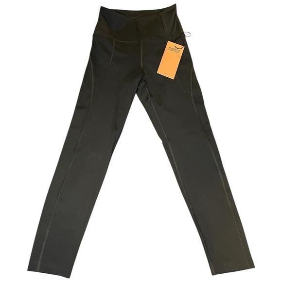 NWT Girlfriend Collective #4008 Black‎ Compressive Pocket Legging XS Yoga Active - Picture 1 of 7